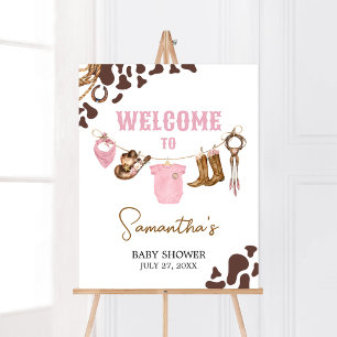 Little Cowgirl Baby shower Welkom Poster
