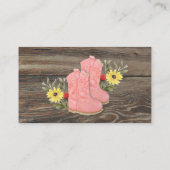 Little Cowgirl Bootie Baby shower Luier Raffle En Informatiekaartje (Achterkant)