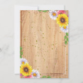 Little Cowgirl Brown Wood Baby shower Invitation Kaart (Achterkant)