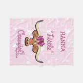 Little Cowgirl Fleece Blanket (Voorkant (Horizontaal))
