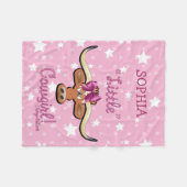 Little Cowgirl Fleece Blanket (Voorkant (Horizontaal))