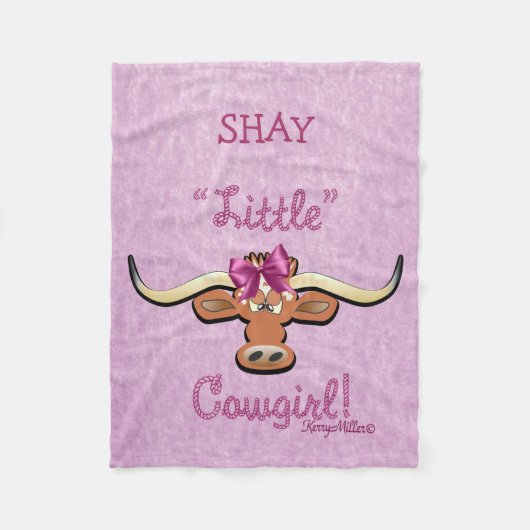 Little Cowgirl Fleece Blanket (Voorkant)