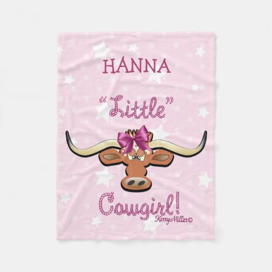 Little Cowgirl Fleece Blanket Deken (Voorkant)