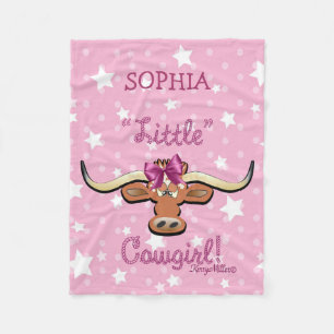 Little Cowgirl Fleece Blanket Deken