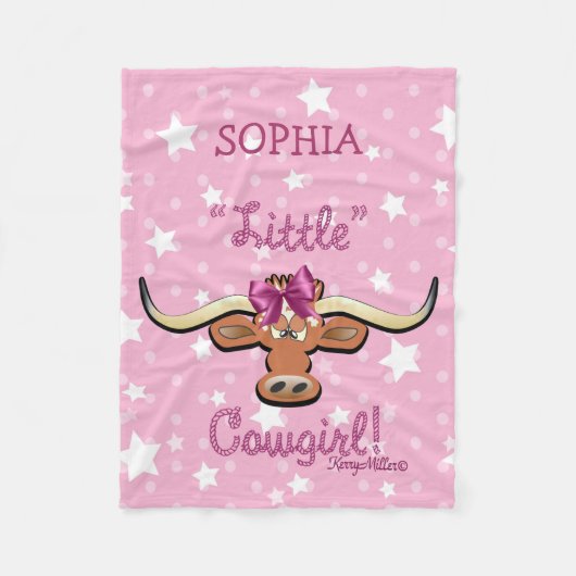 Little Cowgirl Fleece Blanket Deken (Voorkant)