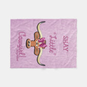 Little Cowgirl Fleece Blanket Deken (Voorkant (Horizontaal))