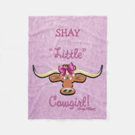 Little Cowgirl Fleece Blanket Deken