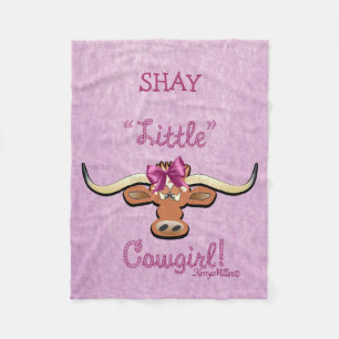 Little Cowgirl Fleece Blanket Deken