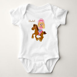Little Cowgirl gepersonaliseerd Romper