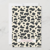 Little Cowgirl Modern Girl Baby shower Invitation Kaart (Achterkant)