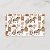 Little Cowgirl On Way Baby shower Baby Books Informatiekaartje (Achterkant)