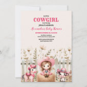Little Cowgirl op Way Baby shower Kaart (Voorkant)