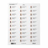 Little Cowgirl Retour Adreslabel Etiket (Full Sheet)