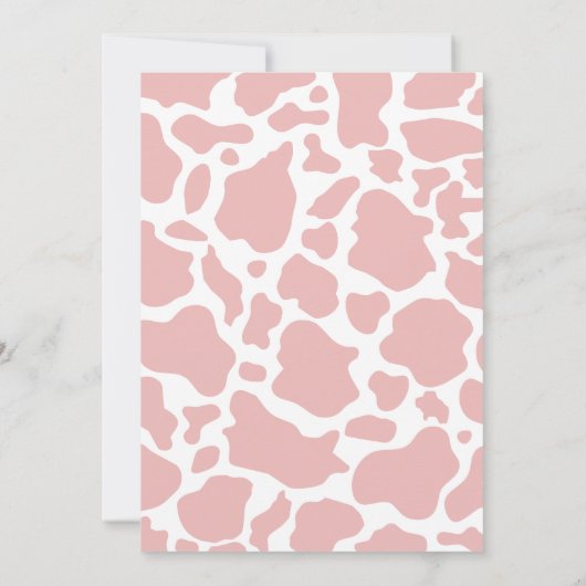 Little Cowgirl Roze 1e verjaardag Kaart (Achterkant)