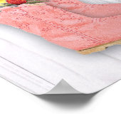 Little Cowgirl Roze Bootie Kwekerij Art Print (Hoek)