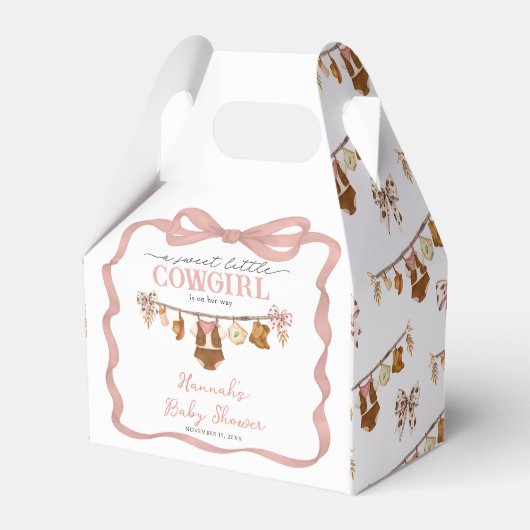 Little Cowgirl Western Clothes Baby Shower Bedankdoosjes (Voorkant Zijde)