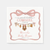 Little Cowgirl Western Clothes Baby Shower Servet (Voorkant)
