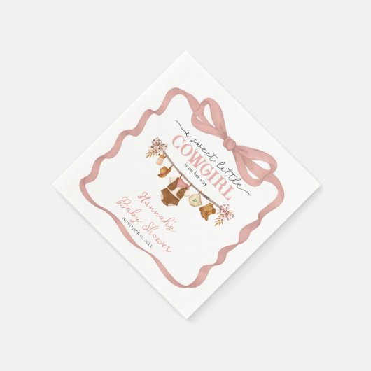 Little Cowgirl Western Clothes Baby Shower Servet (Hoek)