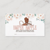 Little Cowgirl Western Floral Diaper Raffle Ticket Informatiekaartje (Voorkant)