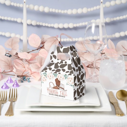 Little Cowgirl Western Floral Girl Baby Shower Bedankdoosjes (Huwelijk)