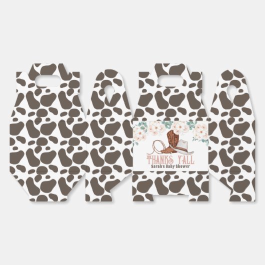 Little Cowgirl Western Floral Girl Baby Shower Bedankdoosjes (Ongevouwen)