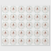 Little Cowgirl Western Floral Girl Baby Shower Cadeaupapier (Vlak)