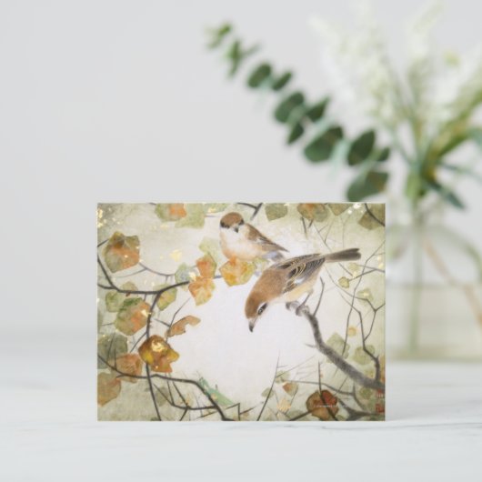 Little Creature-Bull-kopse Shrikes Briefkaart (Staand voorkant)