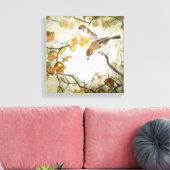 Little Creature-Bull-kopse Shrikes Canvas Afdruk (Insitu (Woonkamer))