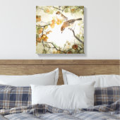 Little Creature-Bull-kopse Shrikes Canvas Afdruk (Insitu (Slaapkamer))