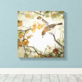 Little Creature-Bull-kopse Shrikes Canvas Afdruk (Insitu (Houten vloer))