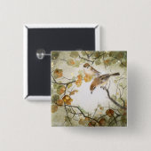 Little Creature-Bull-kopse Shrikes Vierkante Button 5,1 Cm (Voorkant /achterkant)