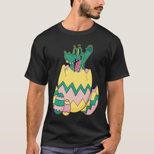 Little Crocodile Egg Wildlife Reptile Alligator T-shirt (Voorkant)