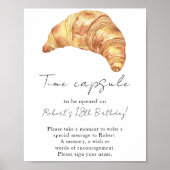 Little Croissant Time Capsule 1e verjaardag Poster (Voorkant)