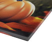 Little crow and Pumpkins Snijplank (Hoek)