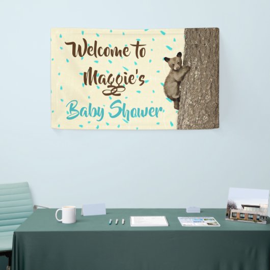 Little Cub Baby Beer Boy Baby shower Spandoek (Beurs)