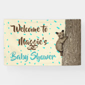 Little Cub Baby Beer Boy Baby shower Spandoek (Horizontaal)