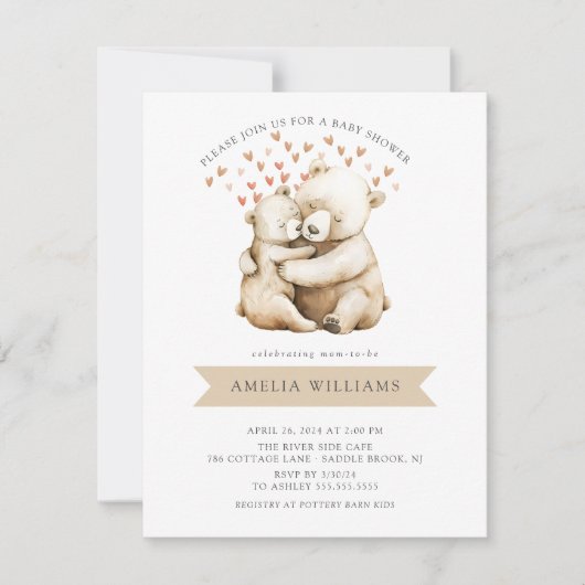 Little Cub Love Baby shower Uitnodiging (Voorkant)