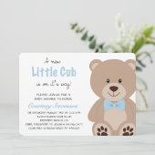 Little Cub Teddy Bear uitnodiging (Staand voorkant)