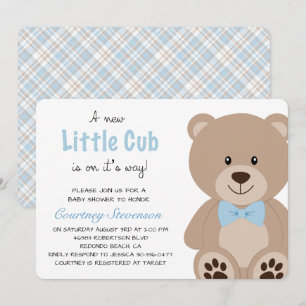 Little Cub Teddy Bear uitnodiging