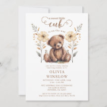 Little Cub Waterverf Teddy Bear Baby shower