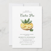 little cuite pie minimal baby shower  kaart (Voorkant)