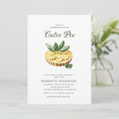 little cuite pie minimal baby shower  kaart (Staand voorkant)