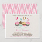 Little Cupcake Baby Sprinkle Shower Kaart (Voorkant / Achterkant)