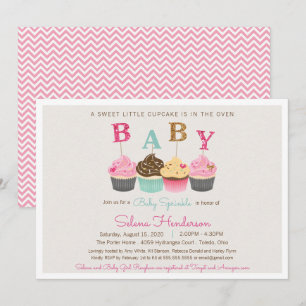 Little Cupcake Baby Sprinkle Shower Kaart