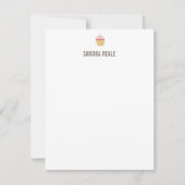 Little Cupcake Icon Persoonlijk briefpapier Note K Kaart (Voorkant)
