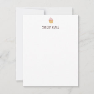 Little Cupcake Icon Persoonlijk briefpapier Note K Kaart
