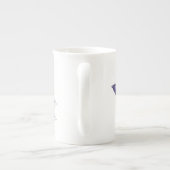 "Little Curiosity" Blue Bird and Peony Porselein Kop (Achterkant)