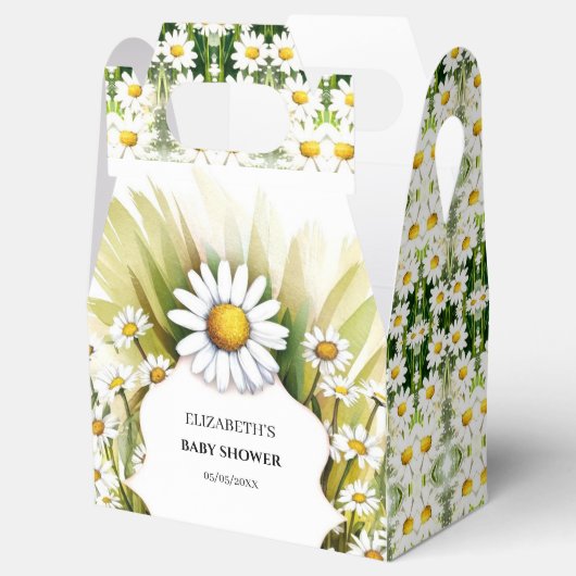 Little Custom Daisy Baby shower Bedankdoosjes (Geopend)