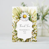 Little Custom Daisy Baby shower Bedankkaart (Staand voorkant)