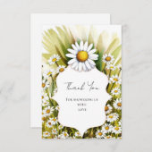 Little Custom Daisy Baby shower Bedankkaart (Voorkant / Achterkant)